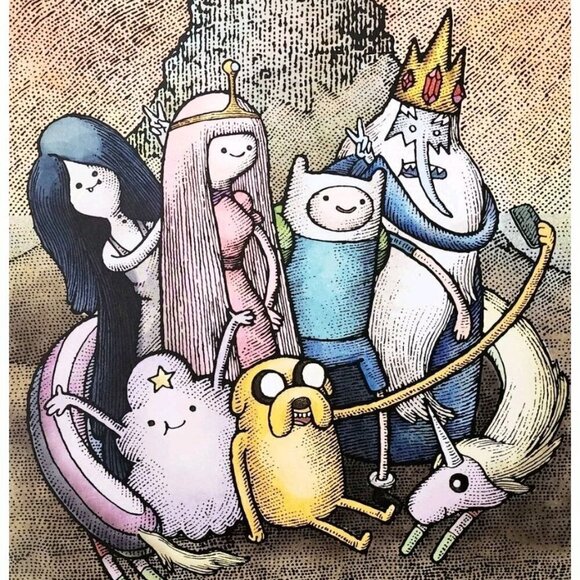 2014 Adventure Time Poster Ooozymandias Mehendra Singh Finn 16 x 11" DWJJ8 - Picture 1 of 2